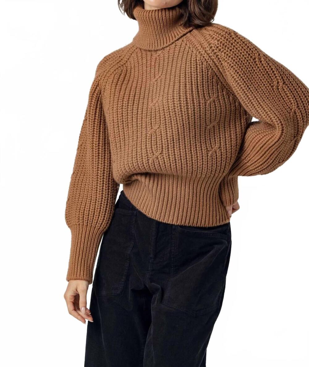 NEW SUNDAYS cece turtleneck sweater in tawn